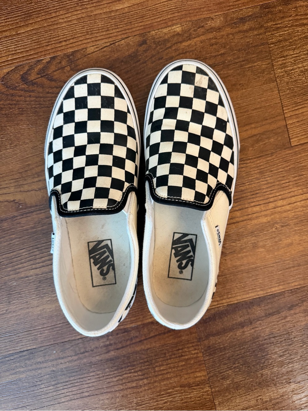 Vans Checkerboard Slip-On Sneakers - Black & White